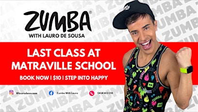 Zumba with Lauro (Last Class in Matraville) primary image