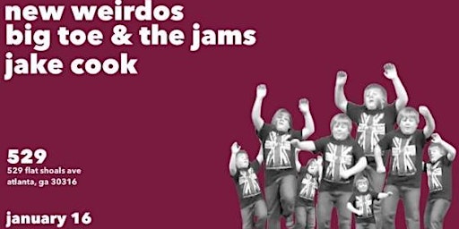 Primaire afbeelding van New Weirdos, Big Toe & The Jams, Jake Cook