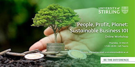 People, Planet, Profit: Sustainable Business 101 (Online Workshop) primary image