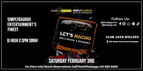 Hauptbild für LET'S NACHO | Bollywood & Bhangra Party w/ SHISHA