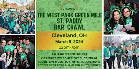 7th Annual Green Mile St. Patrick's Bar Crawl: Cleveland primary image