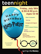 Teen Night- Happy Birthday Harry Potter! primary image