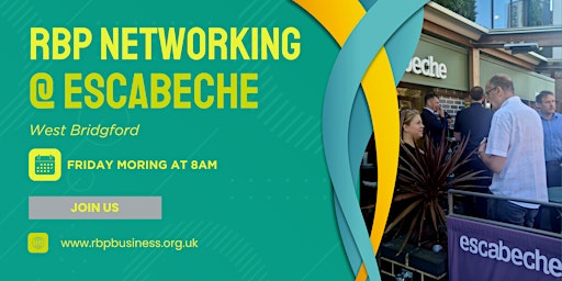 Imagem principal do evento RBP West Bridgford Networking @ Escabeche
