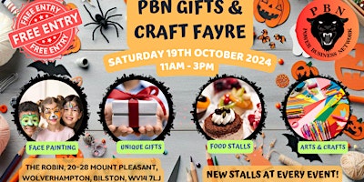 PBN Wolverhampton Gifts & Crafts  Fayre| Saturday 19th October 2024 primary image
