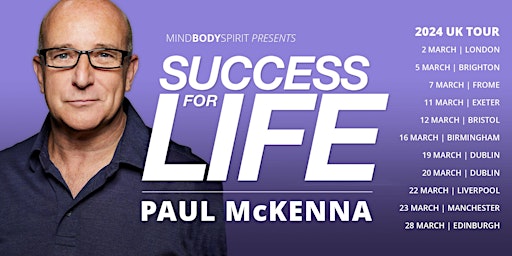 Imagem principal do evento Paul McKenna Success for Life - Manchester