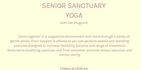 Senior Sanctuary Yoga with Lea primary image
