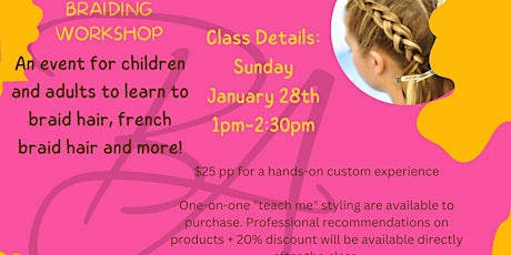 French Braiding and Hair Styling Class primary image
