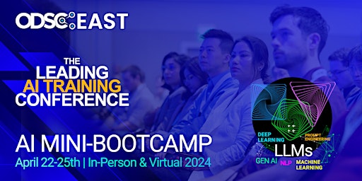 Imagem principal do evento ODSC East 2024 Conference | AI Mini-Bootcamp