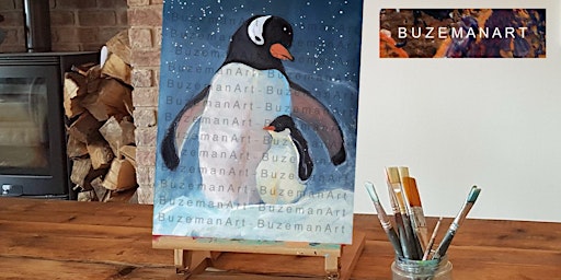 Imagem principal de 'Cuddly Penguins' painting workshop & Cocktails  @The Mile, Pocklington