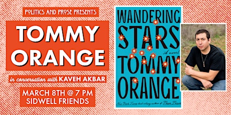 Tommy Orange — WANDERING STARS with Kaveh Akbar at Sidwell primary image