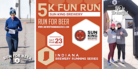 Immagine principale di 5k Beer Run x Sun King Brewery | 2024 Indiana Brewery Running Series 
