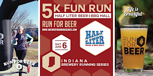 Imagem principal do evento 5k Beer Run x Half Liter | 2024 Indiana Brewery Running Series