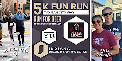 Primaire afbeelding van 5k Beer Run x Taxman CityWay | 2024 Indiana Brewery Running Series