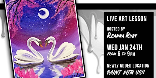 Imagen principal de Paint n  Sip Party!! Swans of Love!