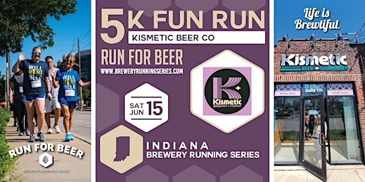Imagem principal do evento 5k Beer Run x Kismetic Brewing| 2024 Indiana Brewery Running Series