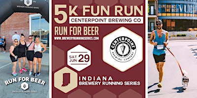 Imagem principal de 5k Beer Run x Centerpoint Brewing| 2024 Indiana Brewery Running Series