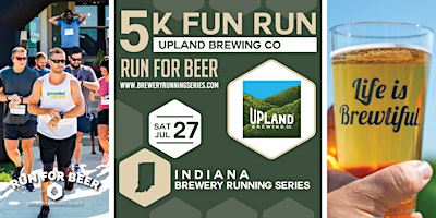 Imagen principal de 5k Beer Run x Upland Brewing | 2024 Indiana Brewery Running Series