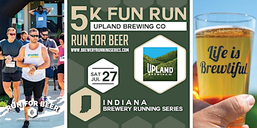 Imagem principal do evento 5k Beer Run x Upland Brewing | 2024 Indiana Brewery Running Series