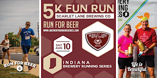 Imagem principal de 5k Beer Run x Scarlet Lane Brewing | 2024 Indiana Brewery Running Series