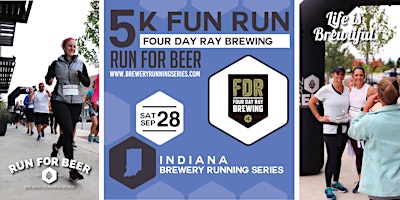 Imagem principal do evento 5k Beer Run x Four Day Ray | 2024 Indiana Brewery Running Series