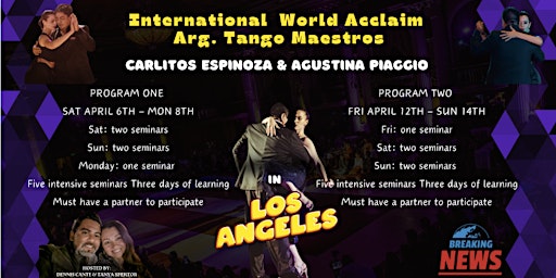Imagem principal do evento Carlitos Espinoza & Agustina Piaggio Intensive Partners Seminars