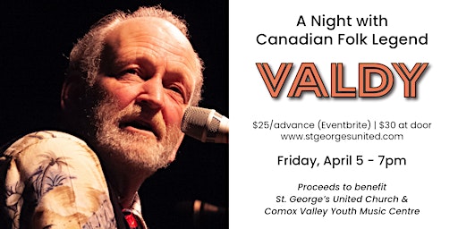 Valdy--Canadian Music Icon Fundraising Concert primary image