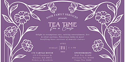 Imagem principal do evento 2024 Tea Time for a Cause: Presented by Noor Family Services