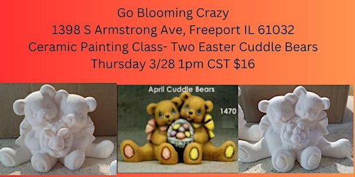 Primaire afbeelding van Easter Cuddle Bears Ceramic Painting Class