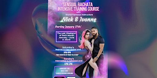 Intensive Bachata Workshop with World Famous Instructors Nick & Ivonne primary image