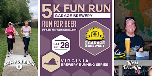 Immagine principale di 5k Beer Run x Garage Brewery | 2024 Virginia Brewery Running Series 