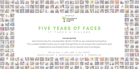 Five Years of Faces | Pop-up Art Gallery
