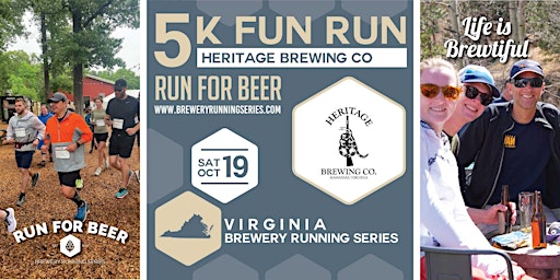 Immagine principale di 5k Beer Run x Heritage Brewing | 2024 Virginia Brewery Running Series 