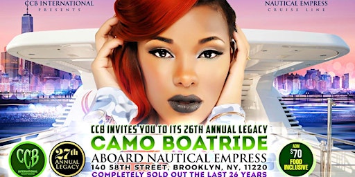 Imagem principal do evento CCB CAMO Memorial Sunday Boatride