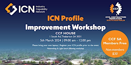 Imagen principal de ICN Profile Improvement Workshop and Project Information