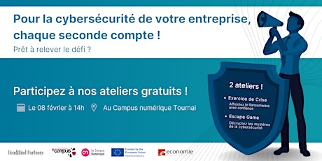 Primaire afbeelding van Workshops cybersécurité au Campus Numérique de Wallonie picarde