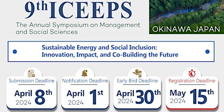 9th ICEEPS International Conference on Education, Economics and Psychology