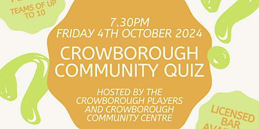 Imagem principal do evento Crowborough Community Quiz