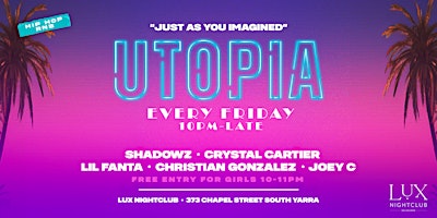 Imagem principal do evento Utopia Fridays