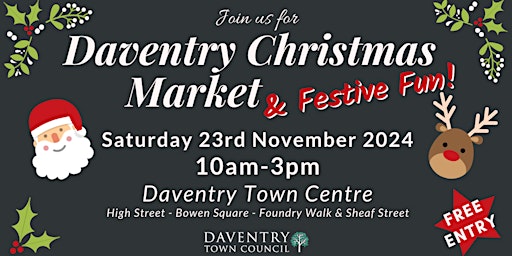 Imagem principal do evento Daventry Christmas Market & Festive Fun 2024