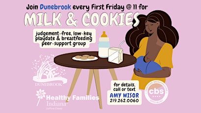Imagem principal do evento "Milk & Cookies" Breastfeeding Peer-Support & Playdate