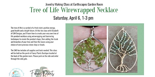 Tree of Life Wirewrapped Necklace jewelry making class primary image