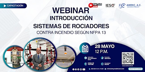 Imagen principal de WEBINAR |Introducción Sistemas de Rociadores