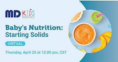 Imagem principal de Free Virtual Class - Baby's Nutrition: Starting Solids