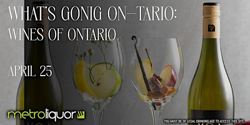 Imagem principal do evento Yours to Discover: Ontario Wines