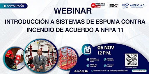 WEBINAR |Introducción a Sistemas de Espuma Contra Incendio de acuerdo NFPA primary image