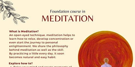 Foundation course in Meditation primary image