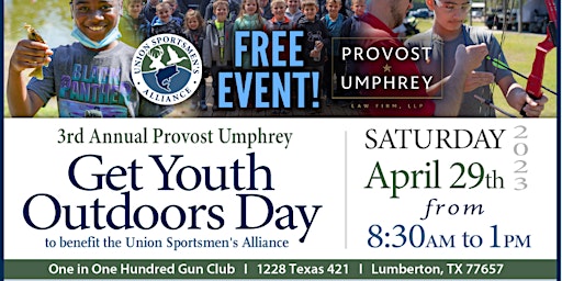 Imagem principal do evento 2024 Provost Umphrey Get Youth Outdoors Day