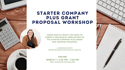 Starter Company Plus Grant Proposal Writing Workshop - VIRTUAL primary image