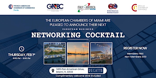 European Business Networking Cocktail in Miami - February 1st