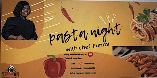 Primaire afbeelding van PASTA WEDNESDAY WITH CHEF FUNMI